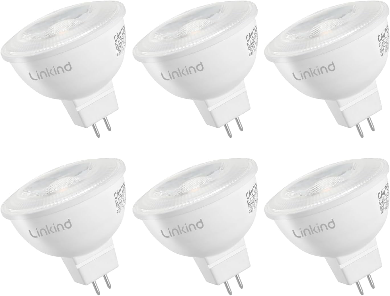YBEK GU10 Halogen Light Bulbs 50W 120V MR16 Dimmable for  Track,Recessed,Accent Lighting,Ceiling Light,Scent Wax Burner,Warm  White(Pack of 6)