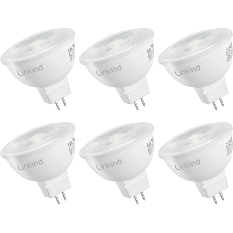 Linkind LED Light Bulb Dimmable, 6.5W (70W Equivalent), MR16 GU5.3 Bi-Pin  Base LED Bulbs, 3000K Warm White 640lm Light Bulbs, Recessed, Tracking