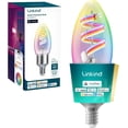 thumbnail image 1 of Linkind Matter Smart Light Bulbs, E12 Smart Color Changing Candelabra Light Bulbs, Tunable White (1800K–6500K), Works with Alexa/Apple Home/Google Home, E26 LED 40W 400LM, Music Sync, 1 Pack, 1 of 9