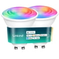 thumbnail image 1 of Linkind Matter Smart Light Bulbs, GU10 40W Color Changing LED Light Bulbs, Dimmable, Work with Alexa, Google Home, Apple Home, Music Sync, 2 Pack, 1 of 8