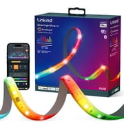 Linkind EL8 Smart Light Strip, 50ft Color Changing LED Strip Light with App Control, Music Sync, Corded Electric