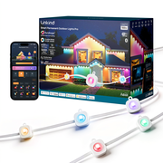 Linkind Smart Permanent Outdoor Lights Pro 100ft with 72 Lights, Color-Changing LED Strip Lights, Matter Compatible, IP67 Waterproof, WiFi + Bluetooth, Patio, Garden Decor, Holiday Lighting