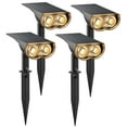 thumbnail image 1 of Linkind Solar Lights Outdoor, Solar Spot Lights Outdoor 800LM 3000K Warm White, LED Solar Landscape Spotlights for Halloween Garden Yard Patio Driveway Porch, 4-Pack, 1 of 8