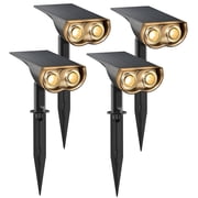 Linkind Solar Lights Outdoor, Solar Spot Lights Outdoor 800LM 3000K Warm White, LED Solar Landscape Spotlights for Halloween Garden Yard Patio Driveway Porch, 4-Pack
