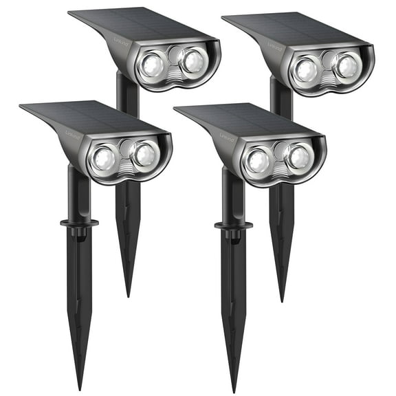 Linkind Solar Lights Outdoor, Solar Spot Lights Outdoor 800LM 6500K Daylight White, Solar Landscape Spotlights for Halloween, Garden, Yard, Patio, Driveway, Porch, 4-Pack