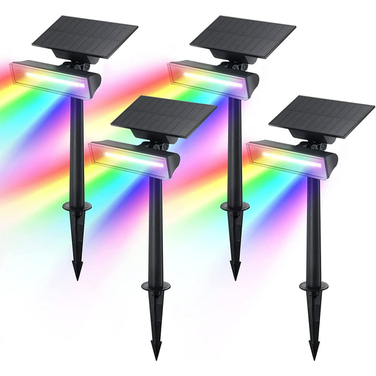 Foco solar LED RGB colores