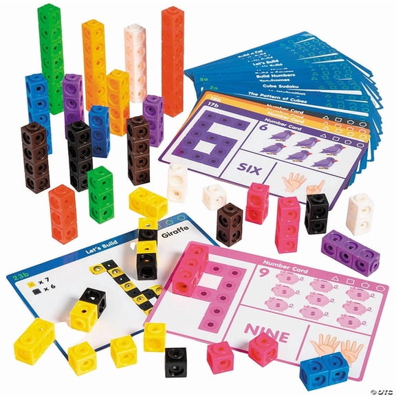 Linking Math Cubes Educational Activity Classroom Set - 130 Pieces