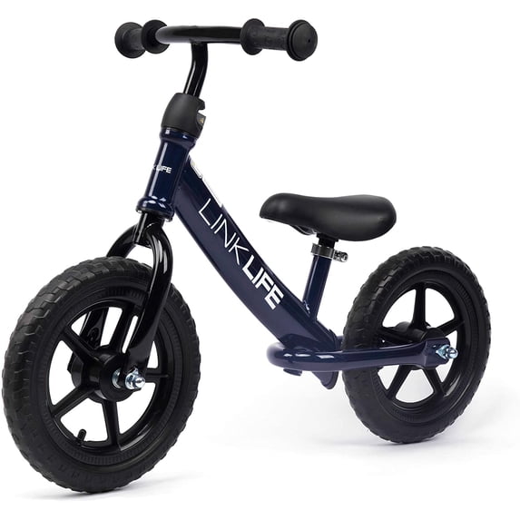 Linklife Kids Balance Bike for 3 Year Old, 12 Inch Toddler Bike Exercise No Pedal Training Bicycle for Kids Ages 2-5, Adjustable Seat Air Free EVA Tire, Blue