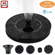 LINKPAL Solar Bird Bath Fountain Pump, Solar Fountain with 4 Nozzle, Free Standing Floating Solar Powered Water Fountain Pump for Bird Bath, Garden, Pond, Pool, Outdoor