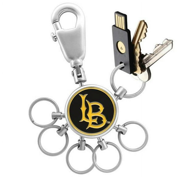 Links Walker LW-CO3-LBS-VALET NCAA LinksWalker Long Beach State 49ers Valet Keychain with 6 Keyrings, Silver