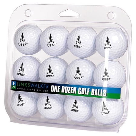Links Walker NCAA United States Space Force - 1 Dozen PorVictory OPT Golf Ball Pack, White