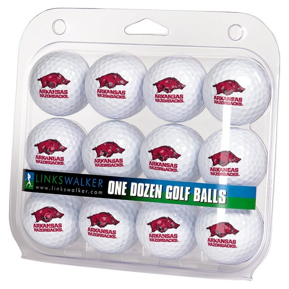 LinksWalker Arkansas Razorbacks Golf Balls, 12 Pack
