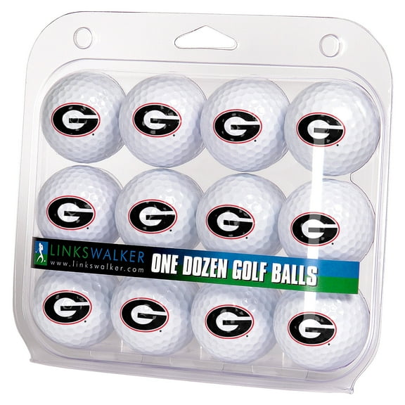 LinksWalker Georgia Bulldogs Golf Balls, 12 Pack
