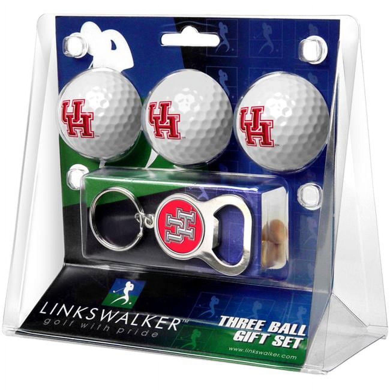 LinksWalker Houston Cougars Golf Balls, 3 Pack - image 1 of 3