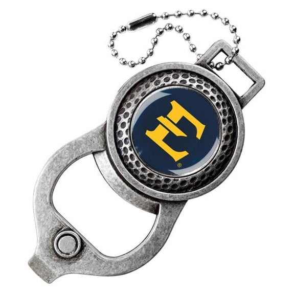 LinksWalker LW-CO3-ETB-BAGT-AN East Tennessee State Buccaneers Golf Bag Tag with Ball Marker - Antique Nickel