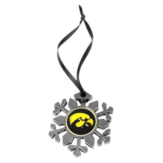 LinksWalker LW-CO3-IAH-SFO Iowa Hawkeyes-Snow Flake Ornament