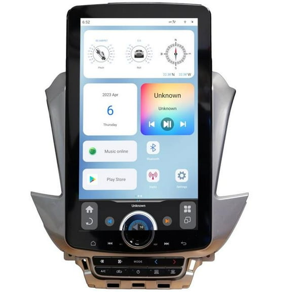 LinksWell XL-GMSV15-6RR-6H 15.6 in. T-Style Radio Unit for 2015-2020 Chevy Suburban, Tahoe & GMC Yukon - No RSE Retention