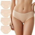 thumbnail image 1 of Linkshare Women's Cotton Underwear Mid Waisted Full Coverage 4-Pack Ladies Panties, 1 of 10