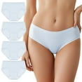 thumbnail image 1 of Linkshare Women's Cotton Underwear Mid Waisted Full Coverage 4-Pack Ladies Panties, 1 of 10