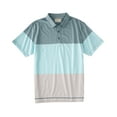 thumbnail image 1 of Linksoul End On End Yarn Dyed Stripe Colorblock Knit Polo (Tahiti), 1 of 1