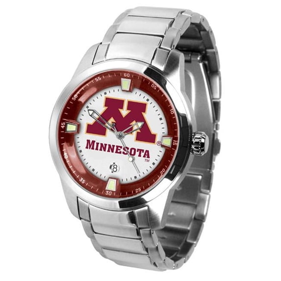 Linkswalker Mens Minnesota Gophers Titan Steel Watch