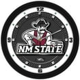 thumbnail image 1 of Linkswalker New Mexico State Aggies Carbon Fiber Textured Wall Clock, 1 of 1