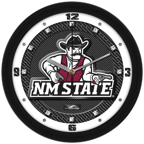 Linkswalker New Mexico State Aggies Carbon Fiber Textured Wall Clock