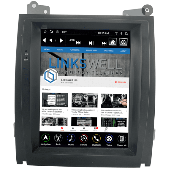Linkswell - 2007-2014 Cadillac Escalade Generation 4 T-Style Radio - Wireless Ca