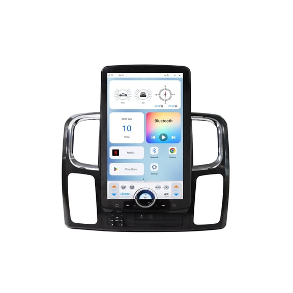 LinksWell T-Style XL Radio for 2013-2018 Dodge Ram & 2019-Up Classic, 15.6" Android 11
