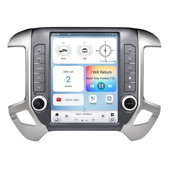 Linkswell | For 2014-2018 GM Sierra / Chevrolet Silverado 1500 / 2014-2019 2500 / 3500 T-Style Gen 6 Radio