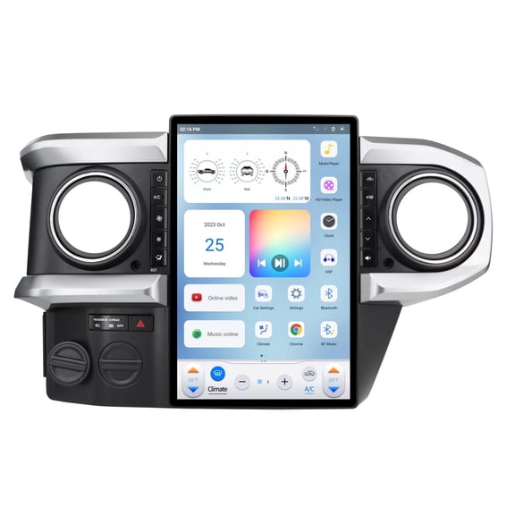 Linkswell Generation 6 T-Style Radio for 2016-2023 Toyota Tacoma | 13" HD Android 11 Touchscreen, Wireless Apple CarPlay & Android Auto