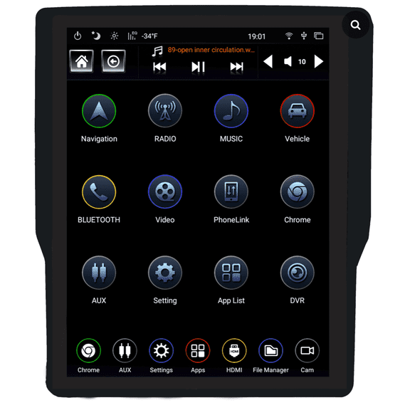 LinksWell 12.1" T-Style Android Radio for 2019-2024 Dodge Ram, Wireless CarPlay
