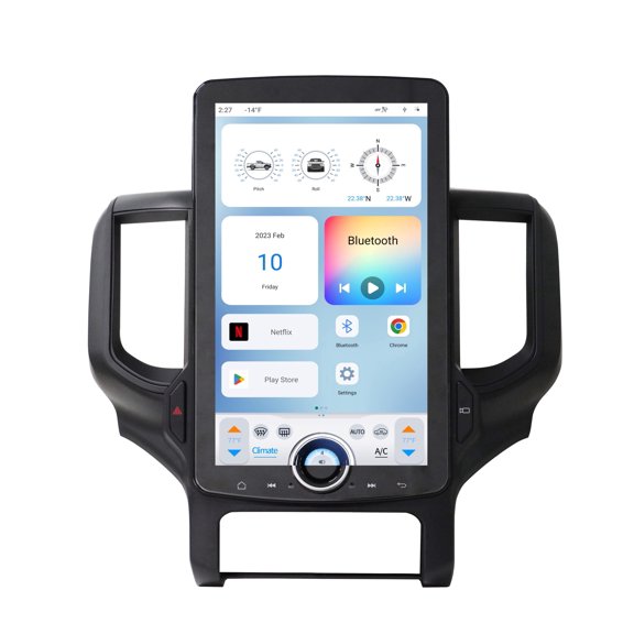 LinksWell T-Style XL Radio for 2019-Up Dodge RAM, 15.6" Android 11 Touchscreen