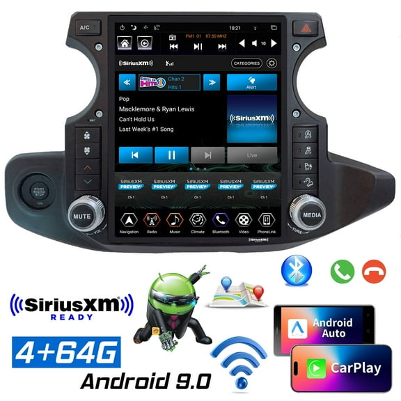Linkswell Gen5 12.1" Android Touchscreen Car Stereo with CarPlay for Jeep Wrangler 2018-2021