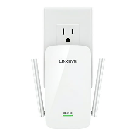Linksys RE6300 AC750 Dual-Band WiFi Range Extender, Coverage up to 1000 sq ft