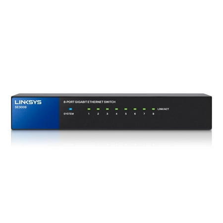 Linksys - 8-Port Gigabit Ethernet Switch - Black