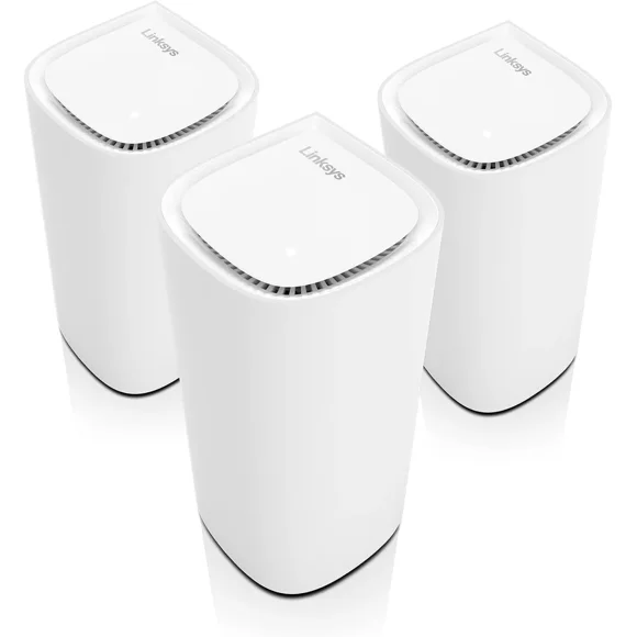 Linksys Velop Pro WiFi 6E Mesh Router - Cognitive Mesh with 6 GHz, 5.4 Gbps Speeds, 9000 sq. ft. Coverage, 200+ Devices - 3 Pack