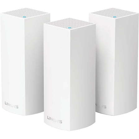 Open Box Linksys Velop Tri-Band AC2200 Whole Home WiFi Mesh System, 3-Pack
