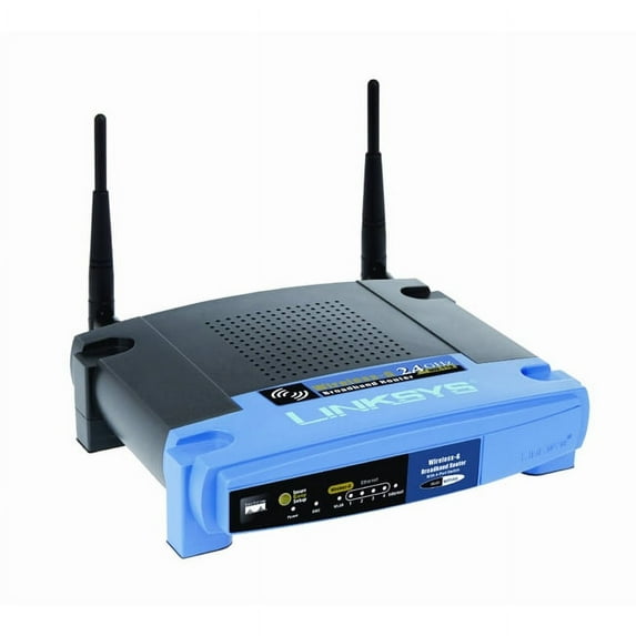 Linksys WRT54GL IEEE 802.11b/g Wireless Router 2.40 GHz ISM Band - 2 x Antenna(2 x External) - 6.75 MB/s Wireless Speed - 4 x Network Port - 1 x Broadband Port - Fast Ethernet - Desktop