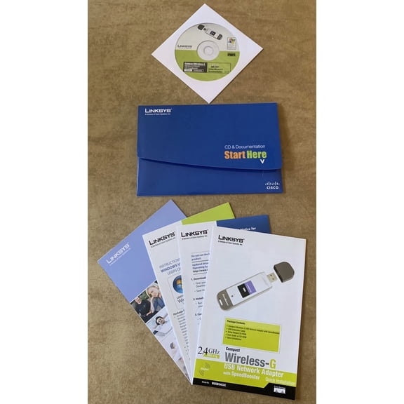 Linksys Wusb54Gsc Wireless-G Usb AdapterS Installation Cd & Documentation