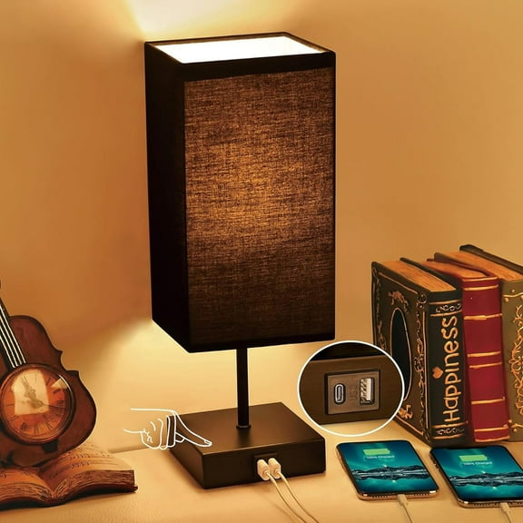 Linkthai 14.57 in Modern Dimmable Painted Table Lamps with Purple Shades
