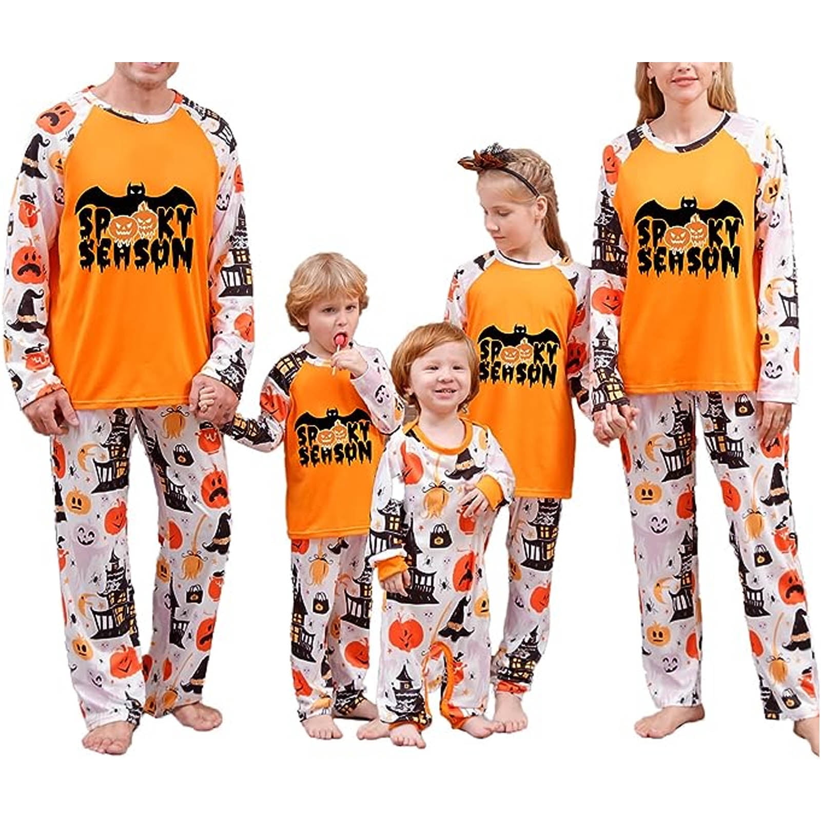 Acuteok Family Matching Christmas Pajamas, Baby Romper/Letter Print