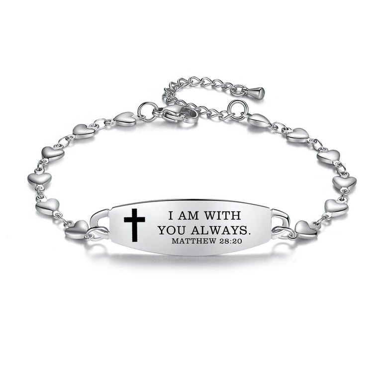 Cut Out Cross Charm - I am with You Always - Matthew 28:20 Bible Quote Cut Out Cross Charm - I am with You Always - Matthew 28:20 Bible Quote
