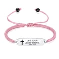 thumbnail image 1 of Linnalove Bible Verse Bracelets,Christmas Gift -Adjustable Stainless Steel Heart Chain Faith Christian Mantra Quotes Engraved Bracelet for Women, 1 of 3