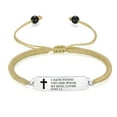 thumbnail image 1 of Linnalove Bible Verse Bracelets,Christmas Gift -Adjustable Stainless Steel Heart Chain Faith Christian Mantra Quotes Engraved Bracelet for Women, 1 of 3