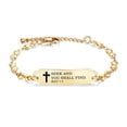 thumbnail image 1 of Linnalove Bible Verse Bracelets,Christmas Gift -Adjustable Stainless Steel Heart Chain Faith Christian Mantra Quotes Engraved Bracelet for Women, 1 of 4