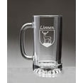 thumbnail image 1 of Linnen Irish Coat of Arms Glass Beer Mug (Sand Etched), 1 of 1