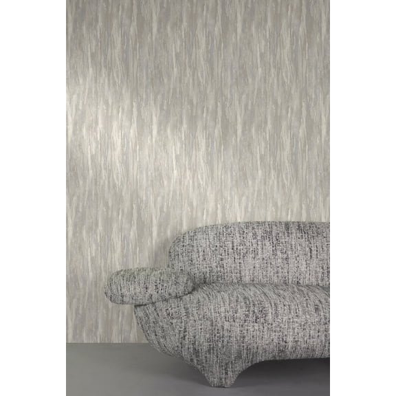 Linnet - Pearl Oyster Faux Tree Bark Print Non Woven Non-Pasted Textured Wallpaper 57 Sq. Ft.