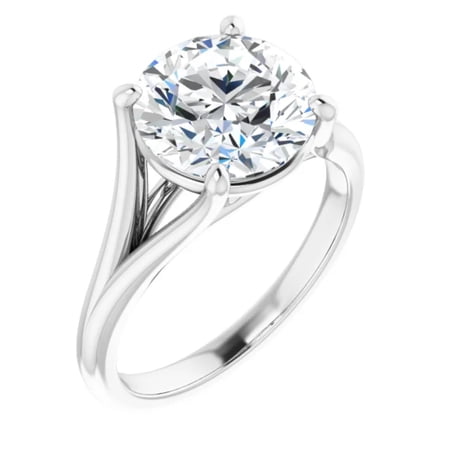 Linnie 3 Carat Moissanite Engagement Ring Round Split Solitaire