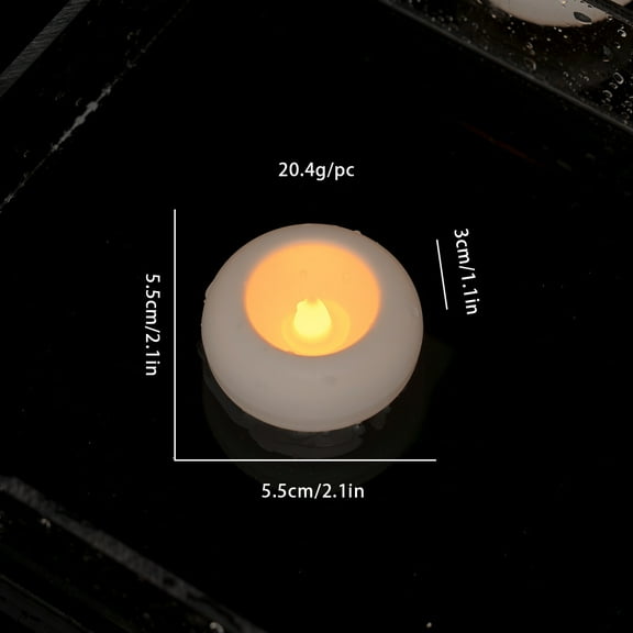 Linnome 1-Box Waterproof Flameless LED Electronic Candle for Home Use Water-Touch Activation Light-Up Candle Needs